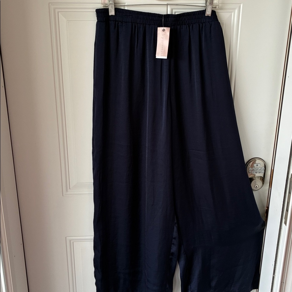 Philosophy Midnight Blue Elastic Waist Wide-Leg Pants